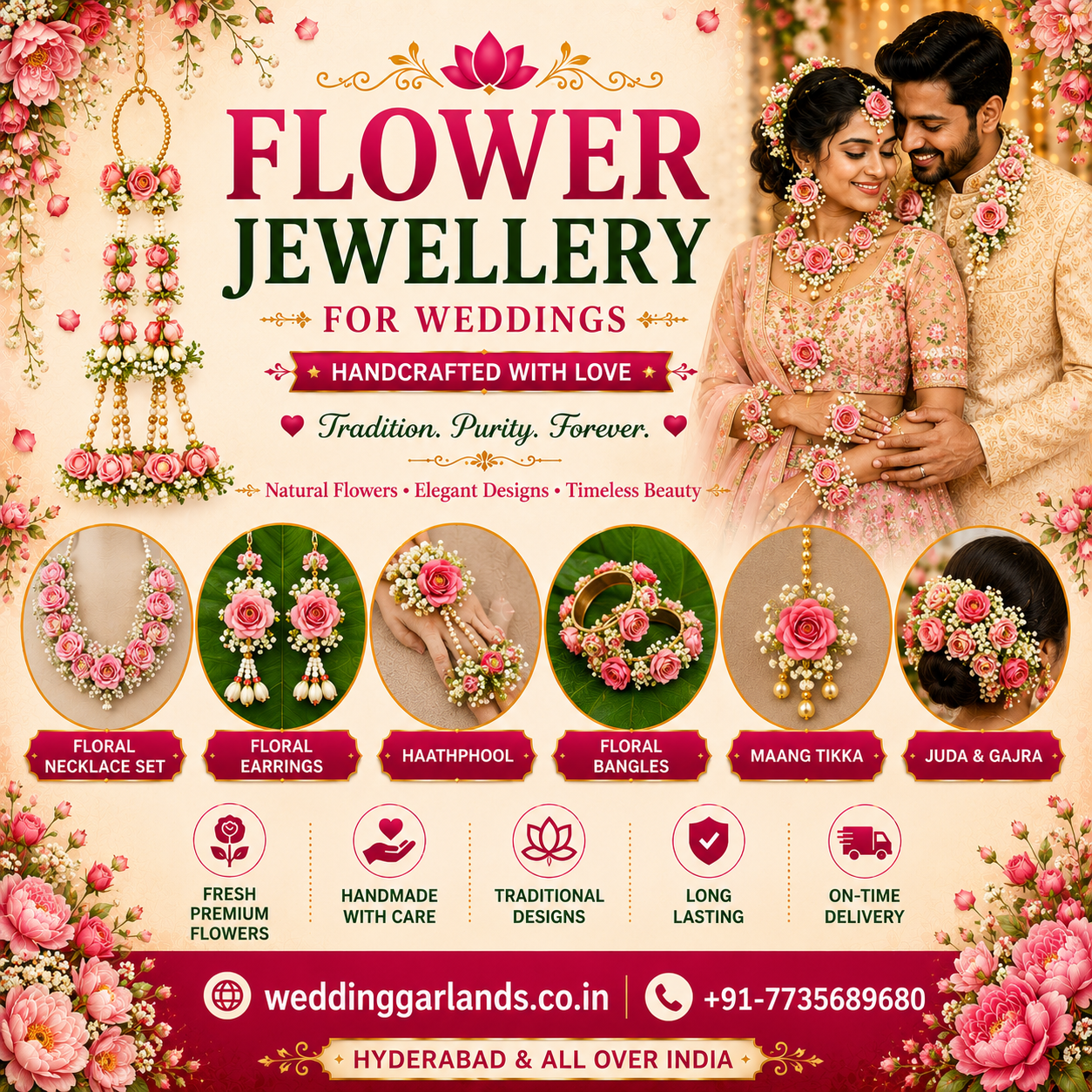 flower jewellery in Hyderabad